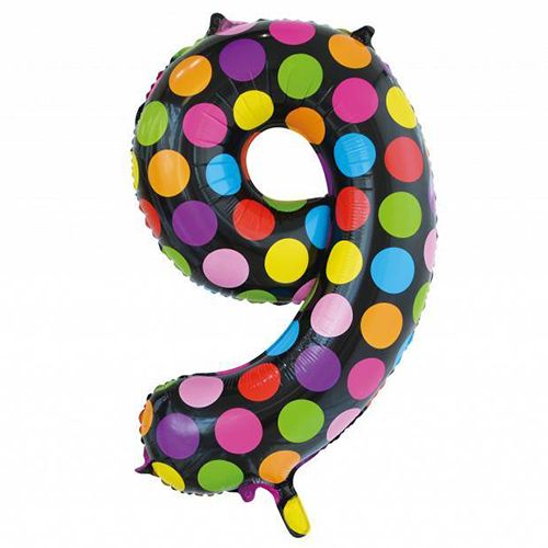 Ballon de baudruche Figure 9 Dots XL 86cm vide