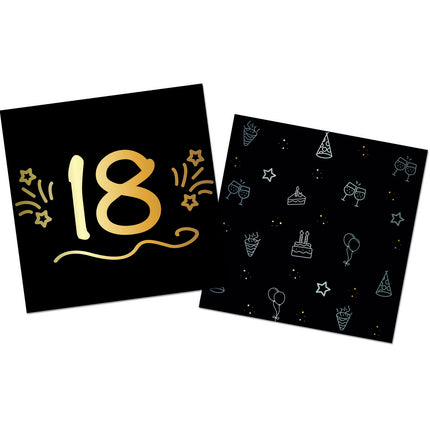 Serviettes de table 18 ans 33cm 16pcs