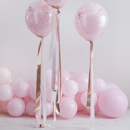 Guirlande de ballons or rose 14m