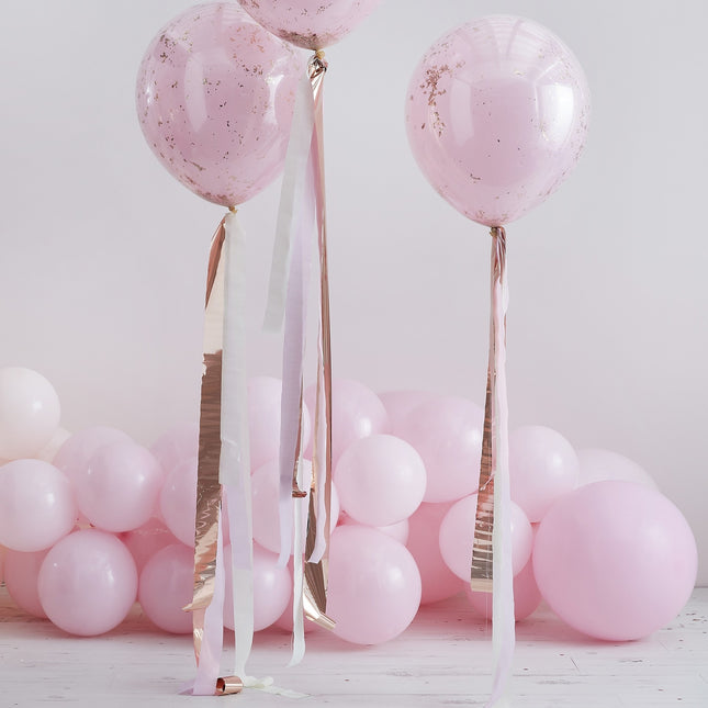 Guirlande de ballons or rose 14m