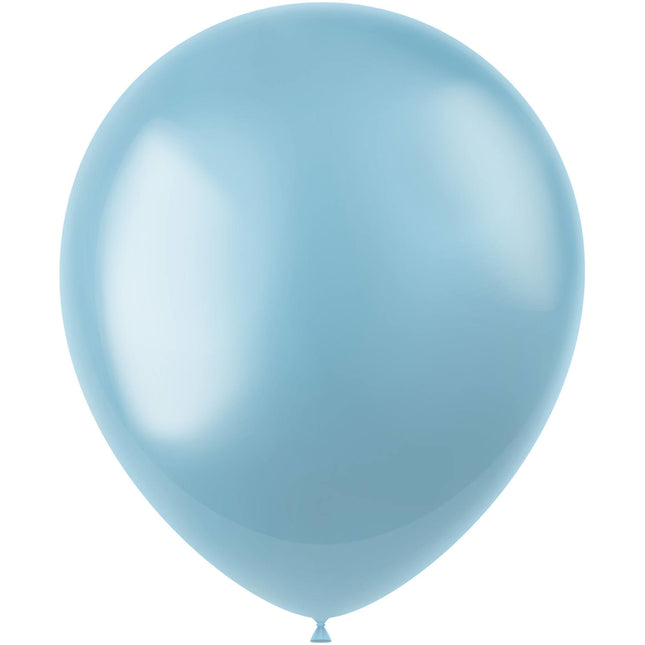 Ballons de baudruche bleu ciel métallisé 33cm 100pcs