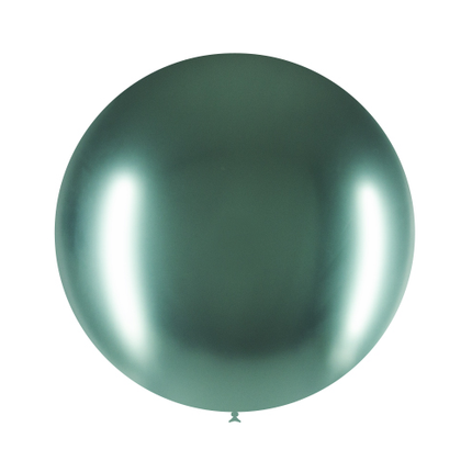 Ballon géant vert chromé 60 cm