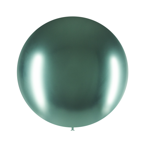 Ballon géant vert chromé 60 cm