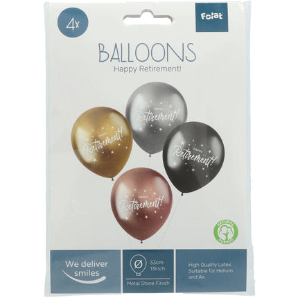 Ballons Bonne Retraite 33cm 4pcs