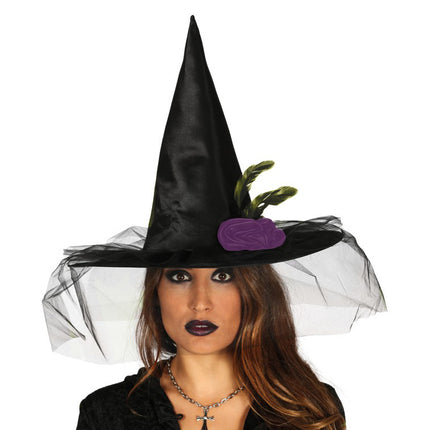 Chapeau de sorcière Veil d'Halloween