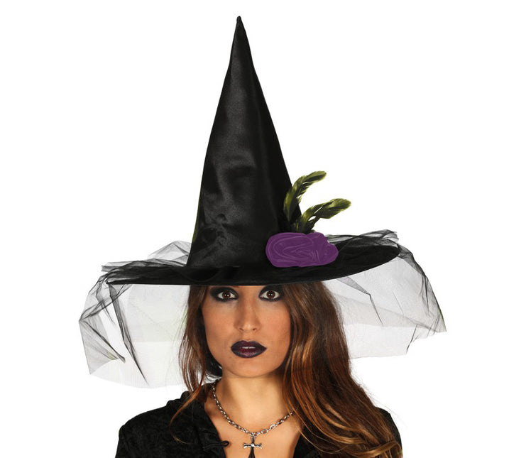 Chapeau de sorcière Veil d'Halloween