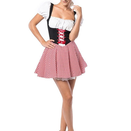 Robe Dirndl Oktoberfest Rouge Noir