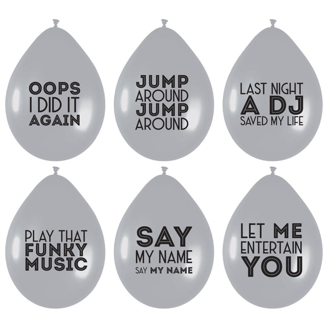 Ballons Song Texts 30cm 6pcs