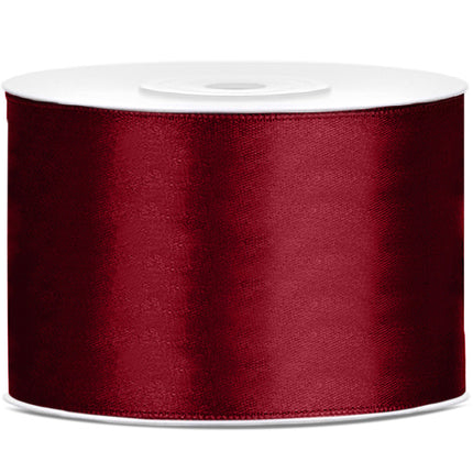 Ruban Satin Rouge Bordeaux 50mm 25m