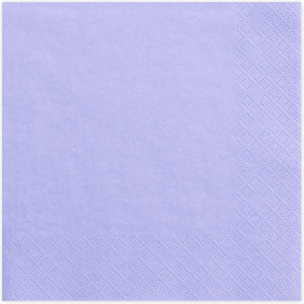 Serviettes lilas 33cm 20pcs