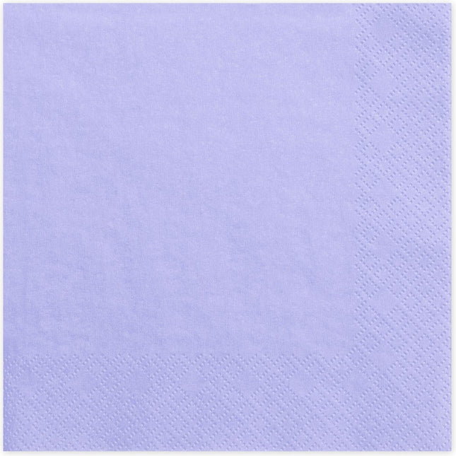 Serviettes de table lilas 33cm 20pcs