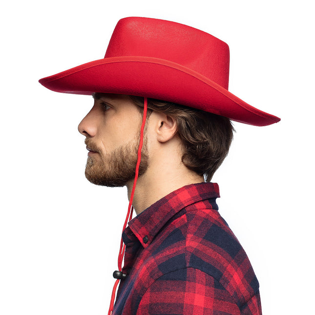 Chapeau de cow-boy rouge