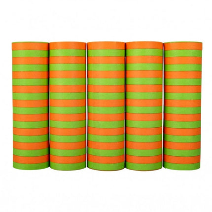 Serpentin vert orange 5 rouleaux 4m