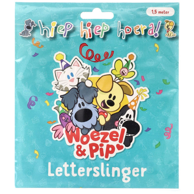 Guirlande de lettres Woezel En Pip 2m