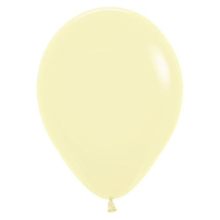 Ballons Pastel Jaune Mat 23cm 50pcs