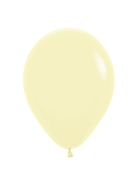 Ballons Pastel Jaune Mat 23cm 50pcs