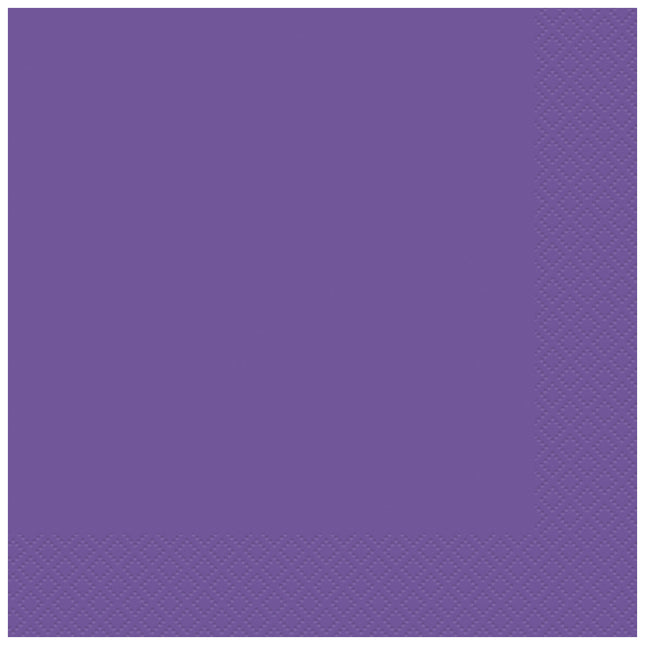 Serviettes de table violet fluo, 20 pièces
