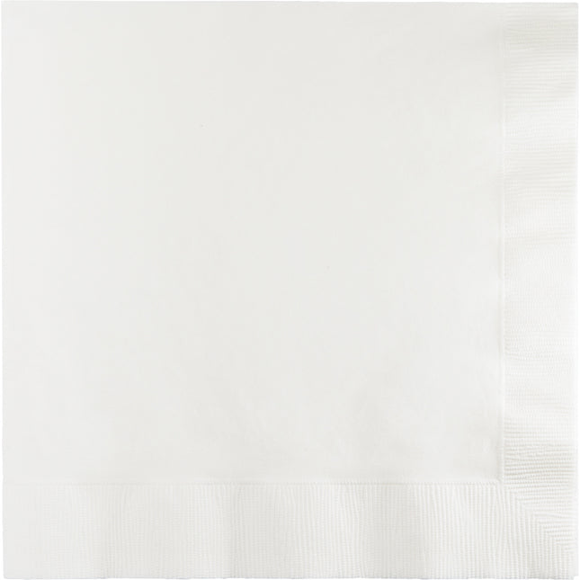 Serviettes blanches 3 couches 33cm 50pcs