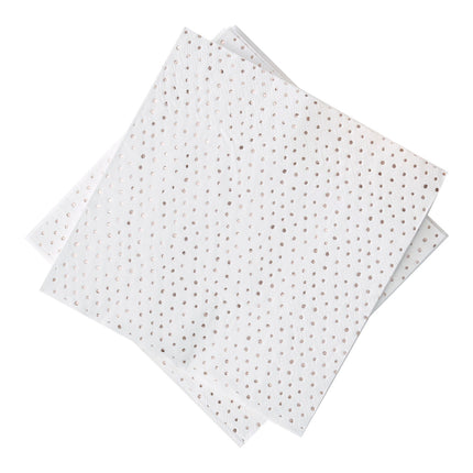 Serviettes de table or rose à pois 33cm 16pcs