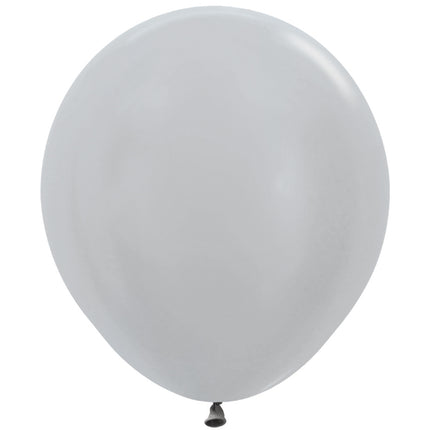 Ballons de baudruche Pearl Silver 45cm 25pcs