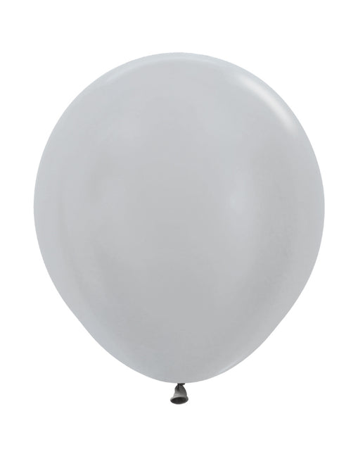 Ballons de baudruche Pearl Silver 45cm 25pcs