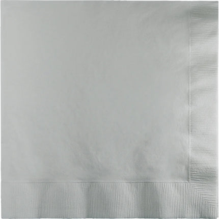 Serviettes de table argentées 3 couches 33cm 50pcs