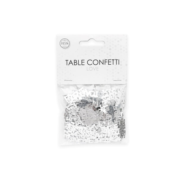 Confetti de table Love Silver