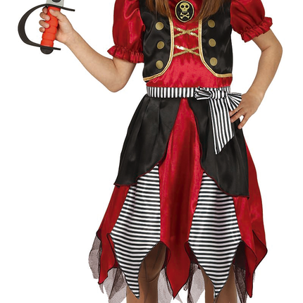 Costume de pirate enfant rouge