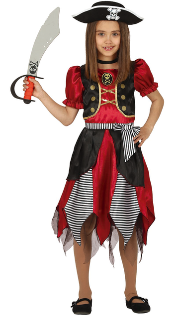 Costume de pirate enfant rouge