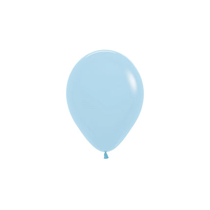 Ballons Pastel Bleu Mat 12cm 50pcs