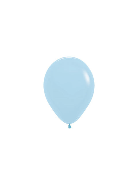 Ballons Pastel Bleu Mat 12cm 50pcs