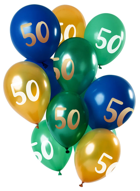 Ballons 50 Years Mix 30cm 12pcs