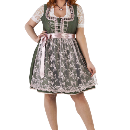 Blanc Vert Robe Dirndl Oktoberfest Ladies 2 Pieces