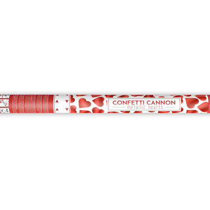 Confetti Cannon Hearts Red 60cm