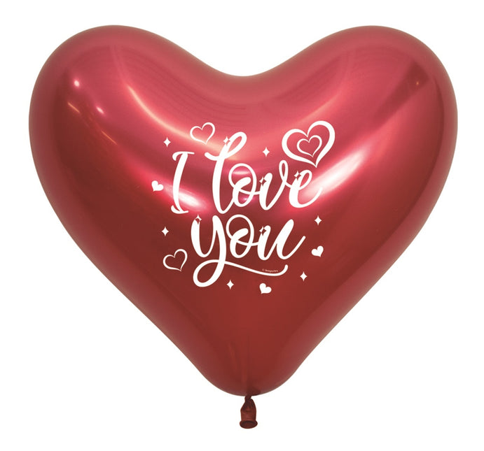 Ballons Heart I Love You Reflex 35cm 12pcs