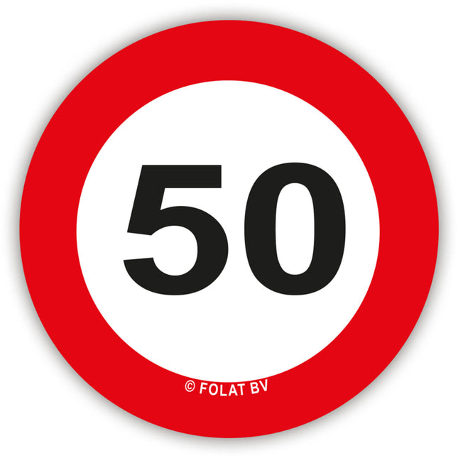 Panneau de signalisation Confetti 50 Years 48pcs