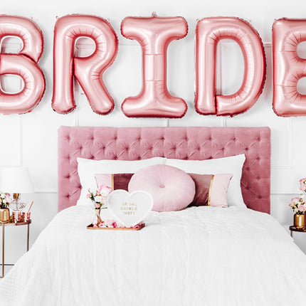 Ensemble de ballons de lettres Bride Rose Gold Vides 2.8m