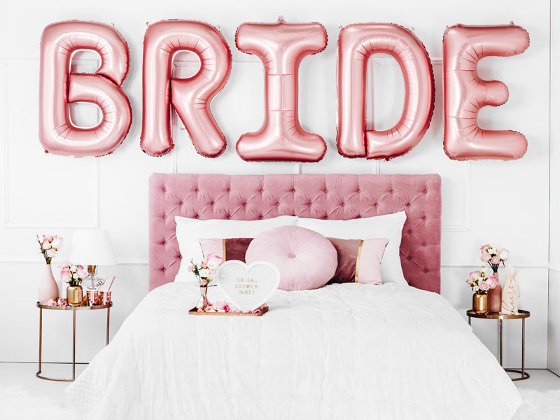 Ensemble de ballons de lettres Bride Rose Gold Vides 2.8m