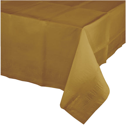 Nappe dorée en plastique 2.74m