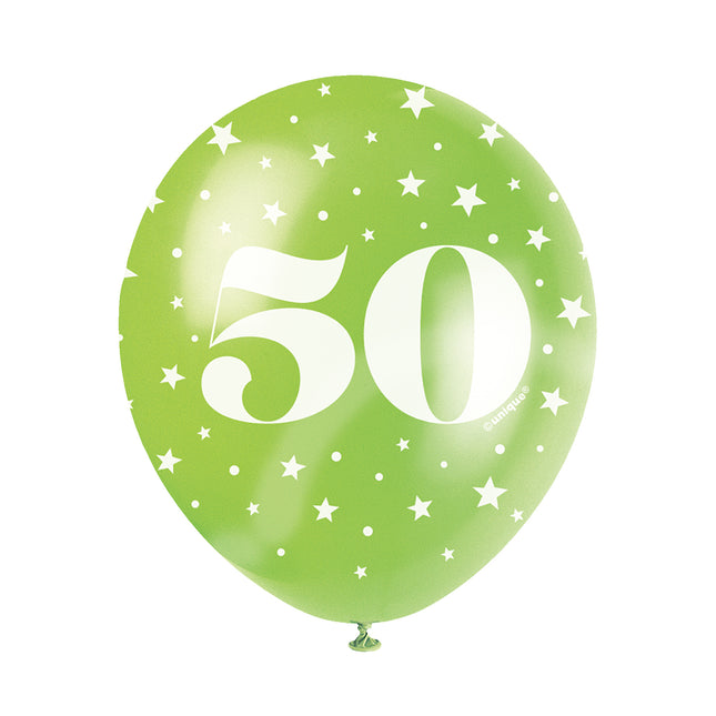 Ballons 50 ans Confetti 30cm 5pcs