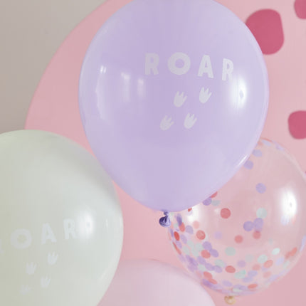 Dino Confetti Balloons Roar 30cm 5pcs