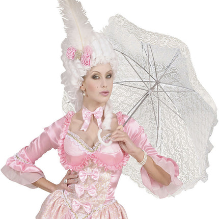 Dentelle de parapluie blanche