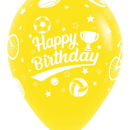 Ballons Happy Birthday Sport 30cm 25pcs