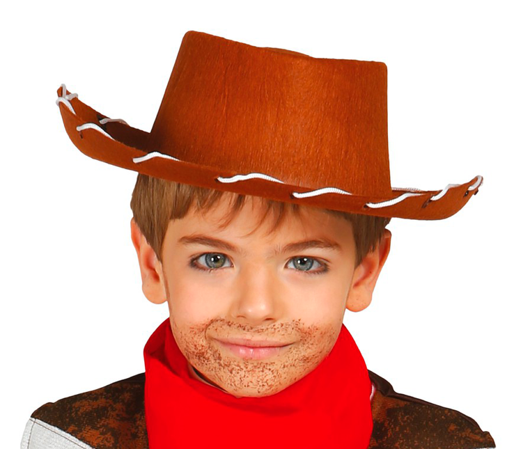 Chapeau de cow-boy marron enfant