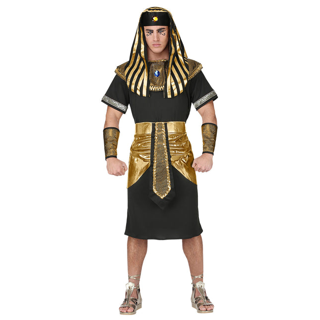 Costume de pharaon noir et or pour homme