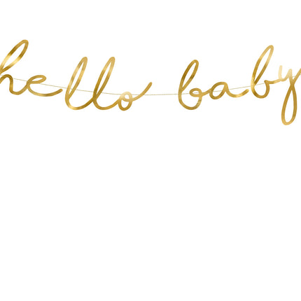 Guirlande de naissance Hello Baby Gold 70cm