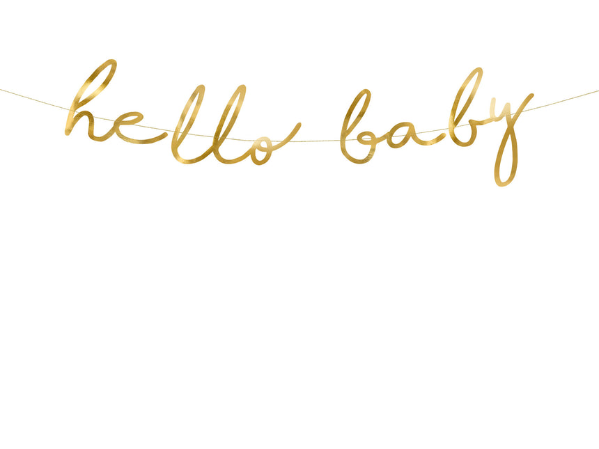 Guirlande de naissance Hello Baby Gold 70cm