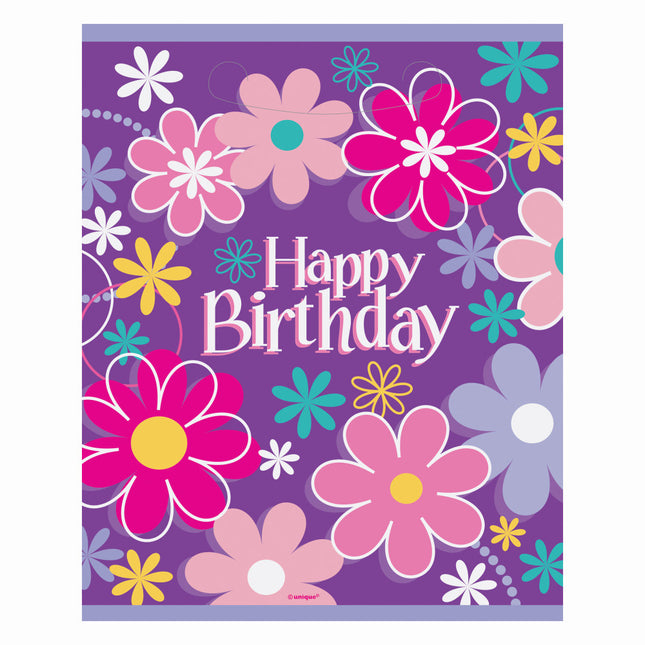 Flowers Happy Birthday Sharing Bags 8pcs