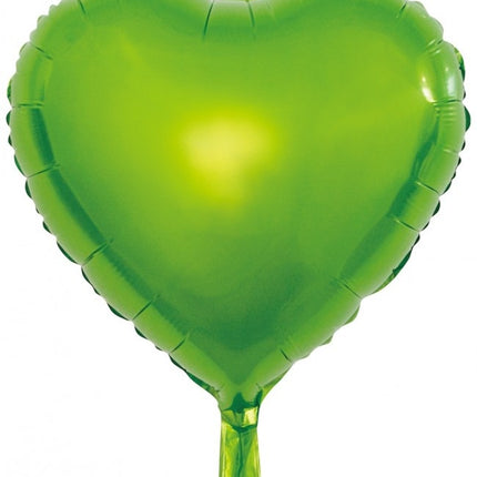 Ballon à l'hélium coeur vert vide 45cm