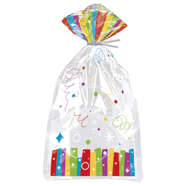 Sacs de fête Cellophane arc-en-ciel 20pcs